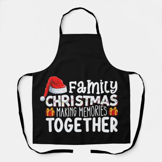 Kerstmis met het gezin maakt samen herinneringen a schort (Voorkant)