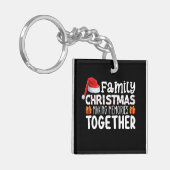 Kerstmis met het gezin maakt samen herinneringen a sleutelhanger (Voorkant Links)
