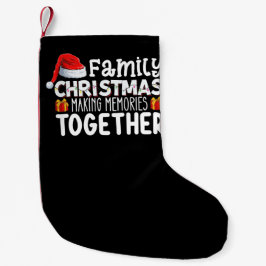 Kerstmis met het gezin maakt samen herinneringen v kleine kerstsok