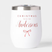 Kerstmis met het gezin - rood lint (Voorkant)