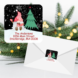 Kerstmis met het label Return Address Label