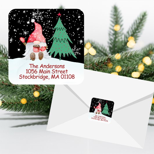 Kerstmis met het label Return Address Label