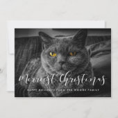 Kerstmis met het meest vrolijke familiefoto feestdagenkaart (Voorkant)