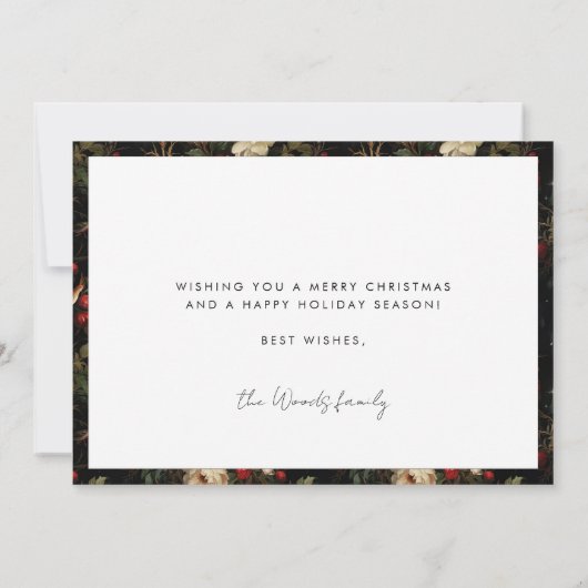 Kerstmis met het meest vrolijke familiefoto feestdagenkaart (Achterkant)