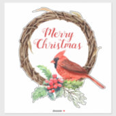 Kerstmis met Holly en Kardinaal Sticker (Vel)
