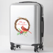 Kerstmis met Holly en Kardinaal Sticker (Koffer)