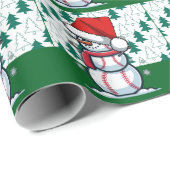 Kerstmis met honkbal en kerstmis cadeaupapier (Rol Hoek)