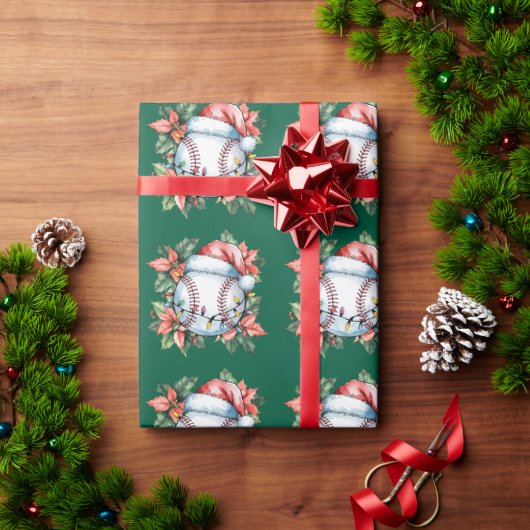 Kerstmis met honkbal en kerstmis cadeaupapier (Feestdagen Geschenken)