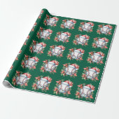 Kerstmis met honkbal en kerstmis cadeaupapier (Uitgerold)