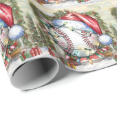 Kerstmis met honkbal en kerstmis cadeaupapier (Rol Hoek)