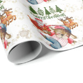Kerstmis met honkbal en kerstmis cadeaupapier (Rol Hoek)