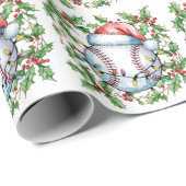 Kerstmis met honkbal en kerstmis cadeaupapier (Rol Hoek)