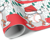 Kerstmis met honkbal en kerstmis cadeaupapier (Rol Hoek)