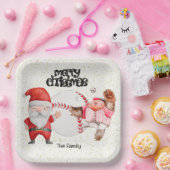 Kerstmis met honkbal en kerstmis papieren bordje (Feest)