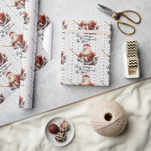 Kerstmis met honkbal met kerstman cadeaupapier (Crafts)