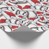 Kerstmis met honkbal, met kerstmis cadeaupapier (Hoek)