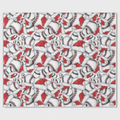 Kerstmis met honkbal, met kerstmis cadeaupapier (Vlak)