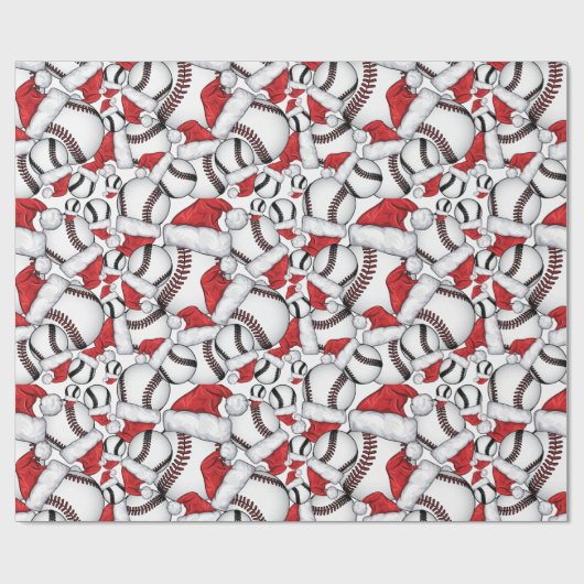 Kerstmis met honkbal, met kerstmis cadeaupapier (Vlak)