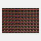 Kerstmis met honkbal - Red Check Pattern Inpakpapier Vel (Voorkant)