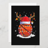 Kerstmis met honkbal Santa Hat Feestdagenkaart (Voorkant / Achterkant)