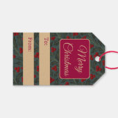 Kerstmis met Hulstbessen Cadeaulabel (Voorkant (Horizontaal))