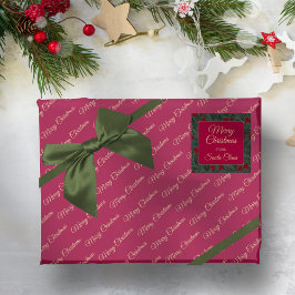 Kerstmis met Hulstbessen Inpakpapier Vel
