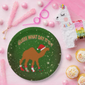 Kerstmis met humor en plezier papieren bordje (Feest)
