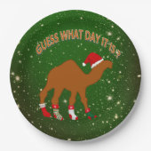 Kerstmis met humor en plezier papieren bordje (Voorkant)