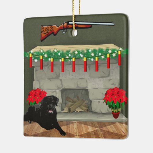 Kerstmis met jachtschildpadden keramisch ornament (Links)