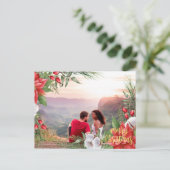 Kerstmis met je eigen foto  feestdagenkaart (Staand voorkant)