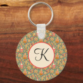 Kerstmis met je initiaal sleutelhanger (Voorkant)