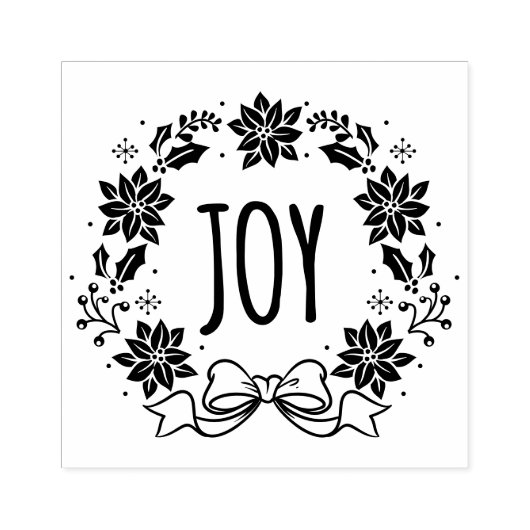 Kerstmis met JOY Rubber Stamp Rubberstempel (Afrduk)