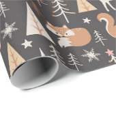 Kerstmis met jute bosdieren cadeaupapier (Rol Hoek)