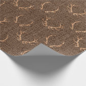 Kerstmis met juten rendieren cadeaupapier (Hoek)