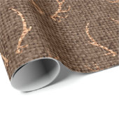 Kerstmis met juten rendieren cadeaupapier (Rol Hoek)