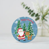 Kerstmis met Kaart met kerstmis en rendieren (Staand voorkant)