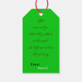 Kerstmis met kat cadeaulabel (Achterkant)