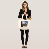 Kerstmis met kathedraal Canvas tas (Voorkant (model))