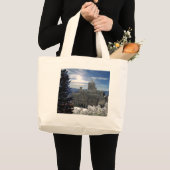 Kerstmis met kathedraal Canvas tas (Voorkant (product))