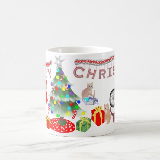 Kerstmis met Katten - Groot Koffiemok (Center)