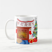 Kerstmis met Katten - Groot Koffiemok (Links)