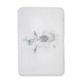 Kerstmis met keeshond schilderkunst badmat (Voorkant Verticaal)