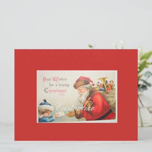 Kerstmis met  kerst feestdagenkaart (Staand voorkant)