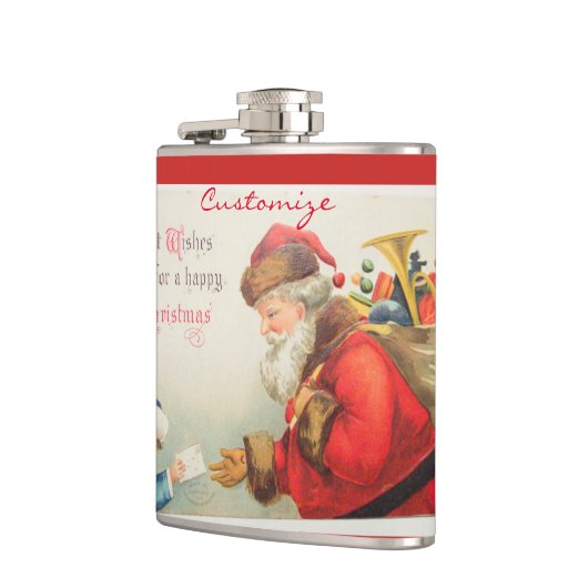 Kerstmis met  kerst heupfles (Links)