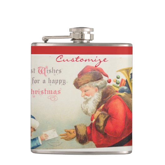 Kerstmis met  kerst heupfles (Voorkant)