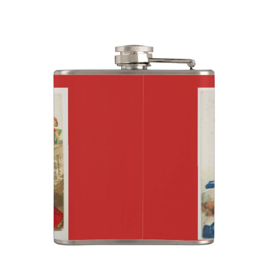 Kerstmis met  kerst heupfles (Achterkant)