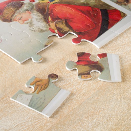 Kerstmis met  kerst legpuzzel (Zijkant)