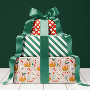 Kerstmis met kerst met cake Pattern Cute Holiday Inpakpapier Vel