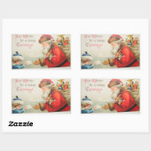 Kerstmis met  kerst rechthoekige sticker (Vel)