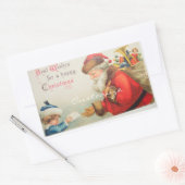 Kerstmis met  kerst rechthoekige sticker (Envelop)